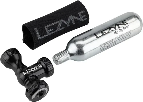 Miniatura 5 de LEZYNE Control Drive - Inflador de neumáticos de bicicleta de CO2, bomba de inflado de aluminio compatible con Presta & Schrader con válvula