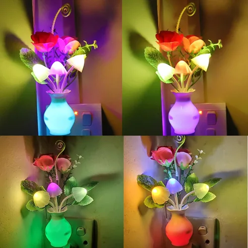 Miniatura 15 de AUSAYE - Luz nocturna LED que cambia de color, paquete de 1 lámpara enchufable del crepúsculo al amanecer, lámpara de decoración para el hogar, luz