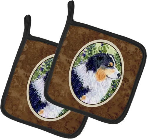 Miniatura 69 de Caroline's Treasures SS8617PTHD - Juego de soportes para ollas de cocina resistentes al calor, almohadillas calientes para horno para cocinar, Husky