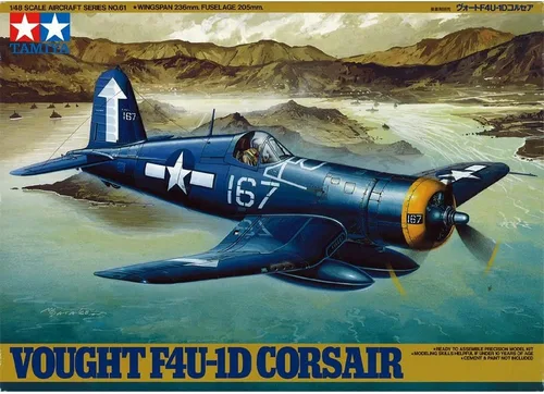 Miniatura 2 de Tamiya 61061 1/48 Vought F4U-1D Corsair Kit de avión modelo de plástico