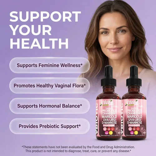 Miniatura 2 de VBiotic Gotas Líquidas Probióticas Vaginales para Mujeres Probióticos para Mujeres Suplemento de Salud Vaginal de Uva Ursi, Cola de Caballo