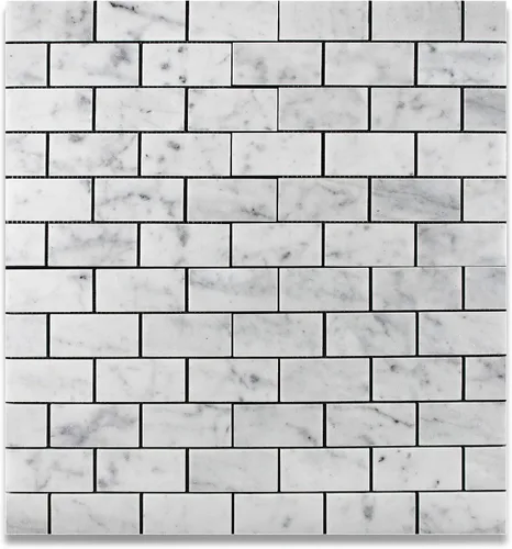 Miniatura 4 de Carrara (Carrera) Bianco - Mosaico de metro de 2x4