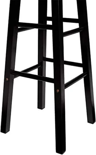 Miniatura 8 de PJ Wood Taburetes de cocina de asiento redondo clásico de 24 pulgadas de alto para hogares, espacios de comedor y bares con asientos sin espalda