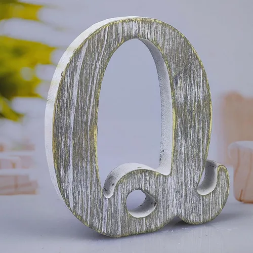Miniatura 9 de Letras de madera de 8 pulgadas, letras de madera rústica sin terminar para decoración de pared, letras decorativas en pie, cortes de letras, letrero