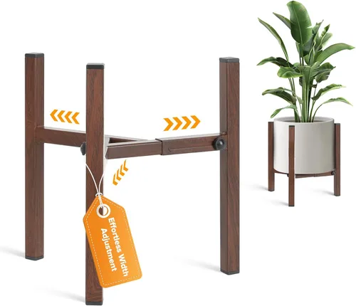 Miniatura 10 de Soporte Ajustable para Plantas de Interior, Soporte Moderno de Metal para Plantas de Interior, Soportes Resistentes para Plantas al Aire Libre