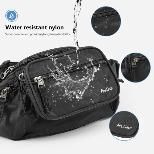 Miniatura 6 de ProCase Riñonera y Mochila de Cintura para Hombres y Mujeres, Bolsa de Cadera para Viaje, Senderismo, Correr y Deportes al Aire Libre