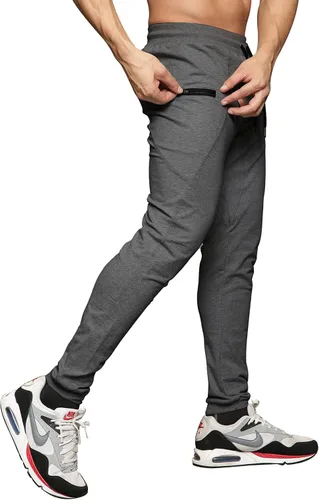 Miniatura 2 de MAIKANONG Pantalones deportivos ajustados para hombre, pantalones de entrenamiento para gimnasio, correr, atletismo, casual