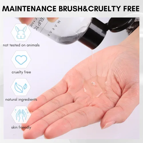 Miniatura 5 de Makartt Limpiador de brochas de maquillaje: solución de limpieza profunda para cepillos de uñas, esponjas y soplos de polvo, fórmula hipoalergénica