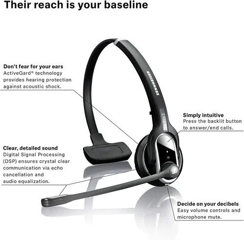 Miniatura 5 de EPOS SD PRO1 ML - Auriculares inalámbricos para PC y teléfono de escritorio, MS Teams, compatibles con aplicaciones de computadora de voz y video