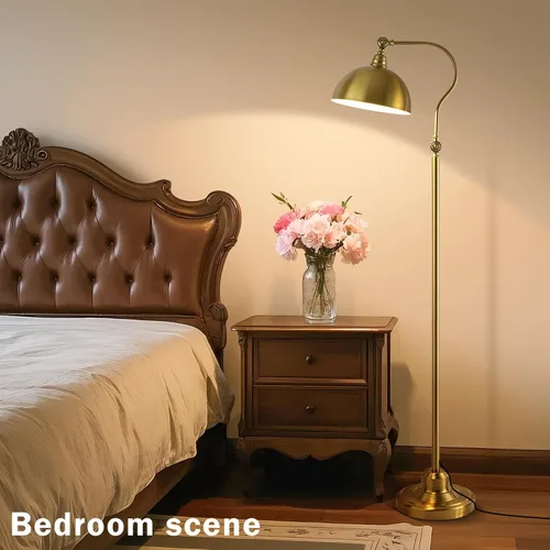 Miniatura 3 de Lámpara de pie LED dorada brillante con control remoto y atenuación por Bluetooth, lámpara de lectura para sala de estar, dormitorio, mesita