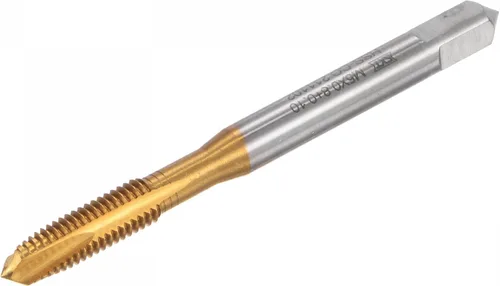 Miniatura 6 de uxcell Machos de punta en espiral, M4 x 0.7 + 0.1 métricas con revestimiento de titanio cobalto de alta velocidad, rosca de acero para fresar