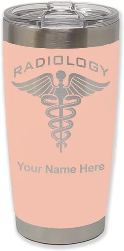 Miniatura 33 de LaserGram Vaso aislado al vacío de 20 onzas, radiología, grabado personalizado incluido (azul claro)
