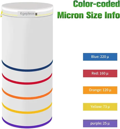 Miniatura 4 de Bolsas de filtración de micrones, 220...25 micrones, material duradero no tóxico, para filtración en cerveza/productos químicos/alimentos, 5 piezas