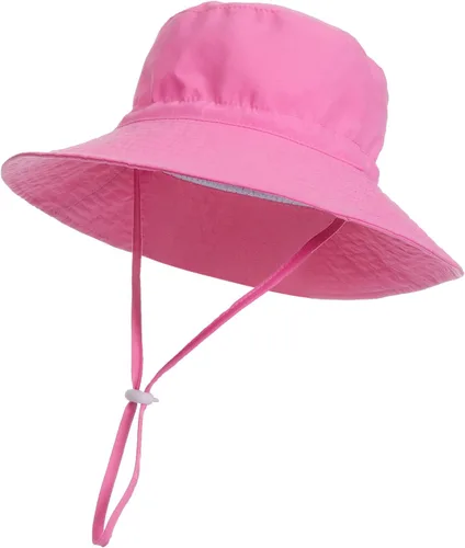 Miniatura 2 de Sombrero de sol para bebé de verano UPF 50+, sombrero de pescador de ala ancha, sombreros de playa para bebés niños y niñas de 0 a 6 años