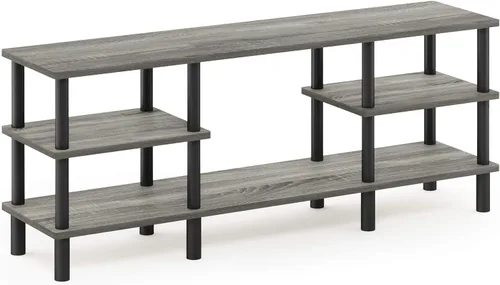 Miniatura 9 de Furinno JAYA - Soporte para TV, roble francés, gris/negro Roble Francés/Negro