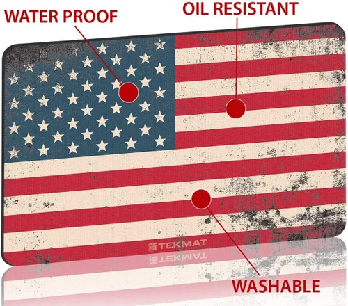 Miniatura 3 de TekMat Original 11" x 17" American Flag - 1/8" Thick Oil Resistant Non-Slip Waterproof Scratchproof Washable Handgun Maintenance & Cleaning Mat