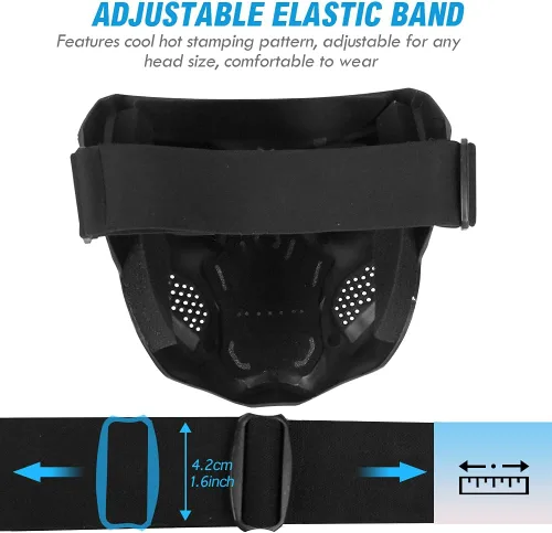 Miniatura 5 de Outamateur Máscara de calavera para montar en carretera, gafas de moto UV