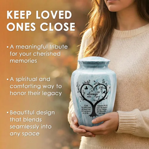 Miniatura 5 de Urna hecha a mano para cenizas humanas, grandes urnas decorativas de cremación, urna funeraria conmemorativa para hombres y mujeres adultos