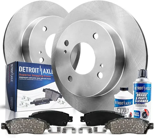 Miniatura 33 de Detroit Axle - Kit de frenos delanteros para Honda Civic 1999-2005 EL 2010-14 Insight Rotores de freno de disco Pastillas de freno de cerámica 1999