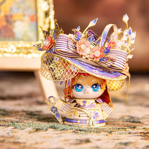 Miniatura 5 de MU Rompecabezas de metal 3D para adultos, figura de gato rosa, modelo de gatito, kit de modelo de metal de película Titanic, construcción