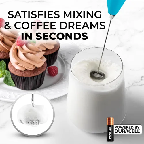 Miniatura 137 de Zulay Milk Boss Espumador de leche potente manual, hace espuma para latte, batidor para mezclar bebidas, café, miniespumador para capuchino, frappé