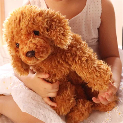 Miniatura 3 de JIANEEXSQ Labradoodle - Animal de peluche, modelo de animal de perro esponjoso, decoración de regalo de cumpleaños (Labradoodle)