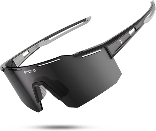 Miniatura 19 de suoso Gafas de sol deportivas de ciclismo para hombre: gafas de sol polarizadas ligeras con protección UV para jóvenes, béisbol, softbol, correr