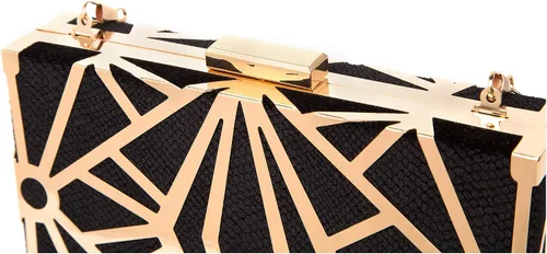 Miniatura 5 de CARIEDO Bolso de noche para mujer elegante bolso de mano de terciopelo exquisito metal hueco bolsos de graduación boda fiesta