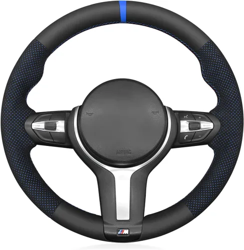 Miniatura 21 de MEWANT - Funda para volante de automóvil cosida a mano de Athsuede para BMW F87 M2 F80 M3 F82 M4 M5 F12 F13 M6 F85 X2 X5 M F86 X6 M F33 F30 M