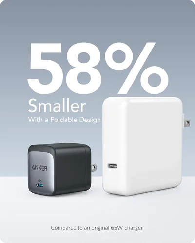 Miniatura 8 de Anker Cargador Nano USB C, 65W GaN II PPS Cargador plegable compacto rápido para MacBook Pro, Galaxy, Dell, iPhone 17/16, iPad Pro y más