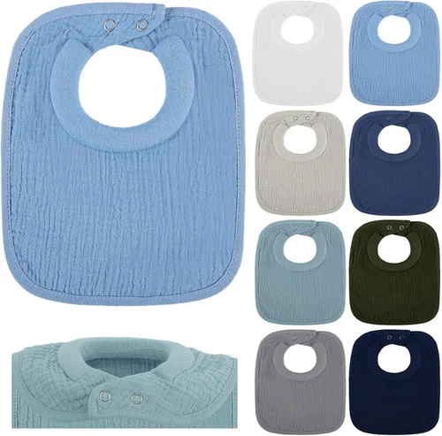 Miniatura 10 de Twistover Baberos para recién nacidos, baberos de alimentación para babear y dentición, cómodo babero para bebé con cuello absorbente acolchado
