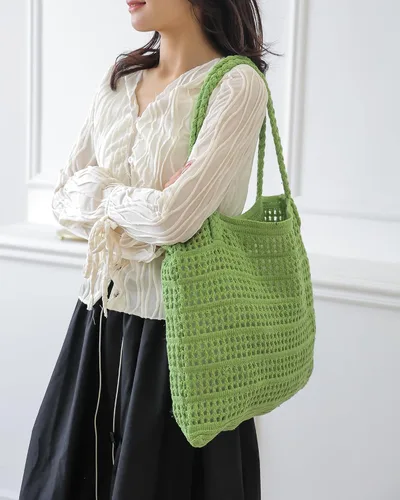 Miniatura 30 de Bolsas de ganchillo para mujer, bolsa de mano de playa de verano, bolsa de hombro de gran capacidad, bolsa de hobo estética, bolsa de punto, bolsa