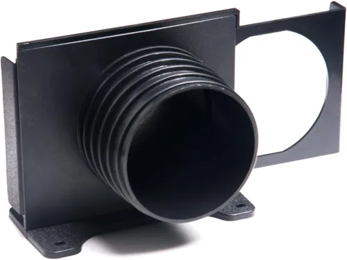 POWERTEC 70358V Compuerta de Explosión de Montaje en Pared de 4 Pulgadas con Soporte, Accesorio de Recolección de Polvo Roscado - 1 Paquete