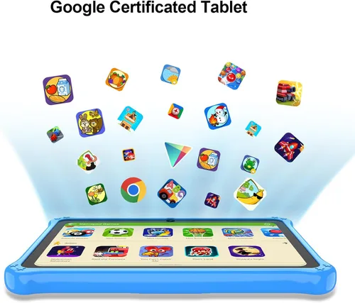Miniatura 3 de PRITOM Tablet infantil de 7 pulgadas con cordón, tableta Android 13 de 32 GB con WiFi, cámara dual, educación, juegos, software para niños Azul