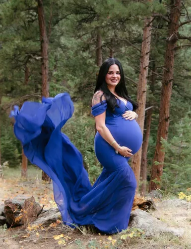 Miniatura 5 de Vestido de gasa de maternidad con hombros descubiertos para accesorios de fotos, vestido largo de fotografía para sesión de fotos