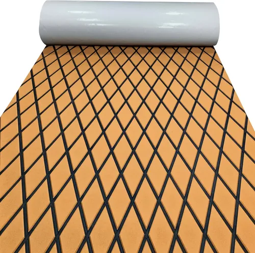 Suelo de lancha de espuma EVA, antideslizante, autoadhesivo para lancha motora, lancha de pesca, caravana, yate, kayak, piscina, 110.2 pulgadas,