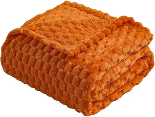 Miniatura 65 de Vessia - Manta de forro polar de franela (50x70 pulgadas), manta 3D de jacquard negra, esponjosa y cálida para sofá, sillón, cama, silla, 300GSM