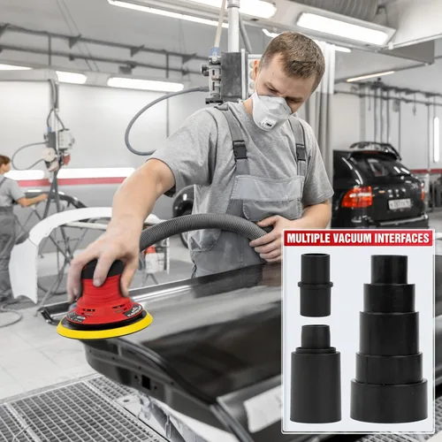 Miniatura 6 de Lijadora orbital aleatoria eléctrica Autolock, motor sin escobillas de 350W con almohadillas de 5 y 6 pulgadas, lijadora de palma de 10000RPM