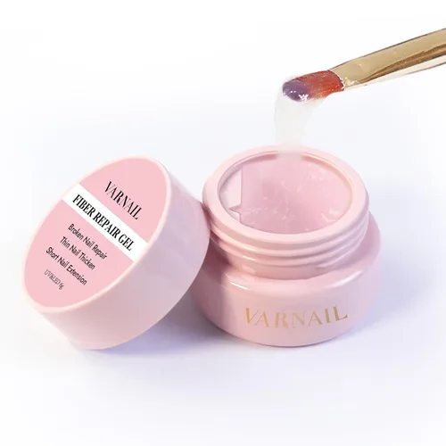 Gel de reparación de uñas para uñas fracturadas, agrietadas y débiles, gel de reparación transparente de fibra resistente de fijación rápida, para