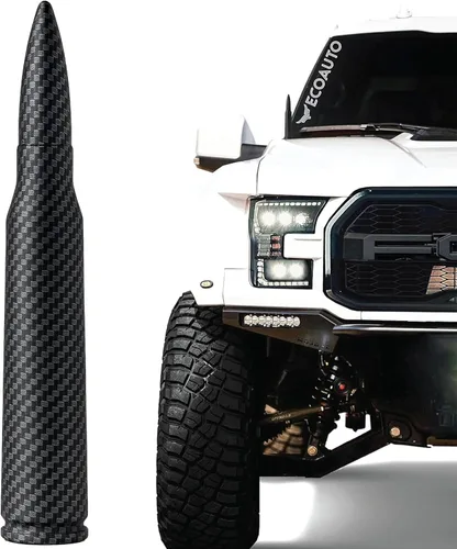 Miniatura 12 de EcoAuto Badass Bullet - Antena de repuesto para Dodge Ram y Ford F150 F250 F350 Super Duty Raptor Bronco Trucks – Diseño antirrobo – Antena de radio