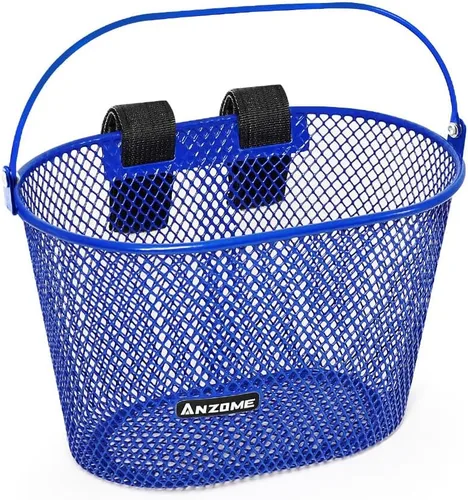 Miniatura 11 de Cesta de Bicicleta para Niños ANZOME, Cesta de Bicicleta para Niños y Niñas, Cesta de Bicicleta de Alambre de Metal Impermeable para Niños, Adecuada