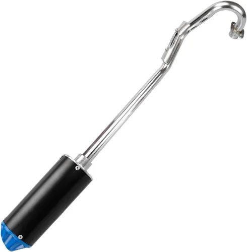 Miniatura 9 de FVRITO Kit de montaje de tubo silenciador de escape de alto rendimiento para CRF50 XR50 70cc 110cc 125cc Taotao DB14 DB10 SSR SR110 Rocketa xpro Azul