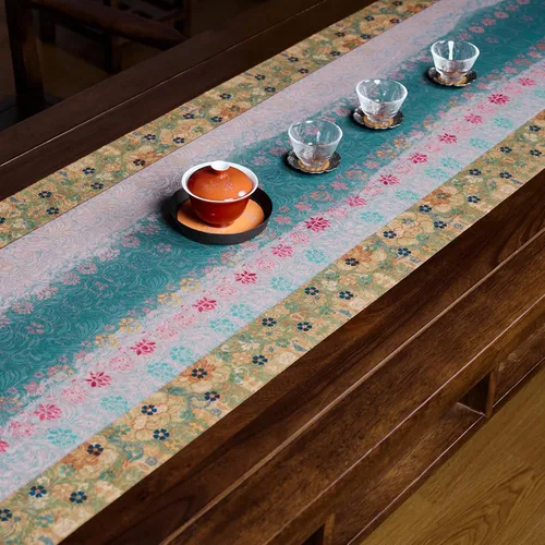 Miniatura 22 de Extra Long 2-Piece Table Runner Set 118, Waterproof Banquet Table Decor, Double Sided Event Cloth, Heavy Duty Tea Mat, Washable Reversible Brocade