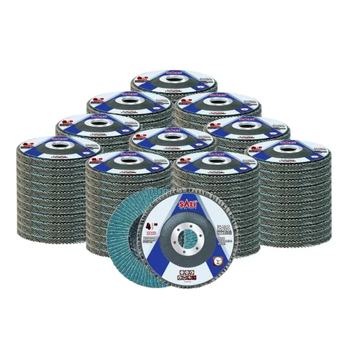 Miniatura 15 de Sali Paquete de 10 Discos de Láminas de Circonia Grano 40 de 4.5" x 7/8 Pulgadas Disco de Lijado Tipo Bisel #29 Grado Premium e Industrial Rueda