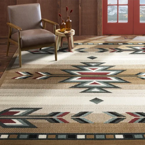 Miniatura 2 de Home Dynamix Premium Sagrada Southwestern - Alfombra de área geométrica beige/verde, 5'2"x7'4