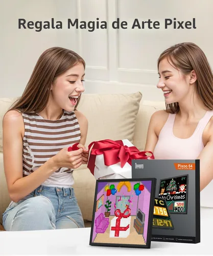 Miniatura 7 de Divoom Pixoo-64 - Marco Digital WiFi de Pixeles en la Nube con Control de APP, Marco de Pantalla LED de 64 X 64 Paneles para Decoración de Sala