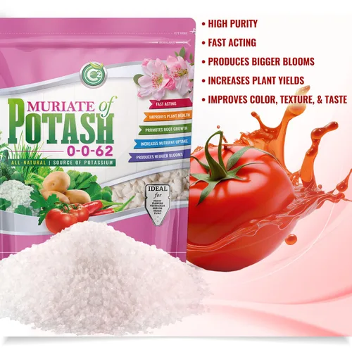 Miniatura 3 de Muriate of Potash 0-0-62 Fertilizante fabricado en Estados Unidos - MOP Potasio Plant Food para plantas de interior/exterior, jardines de flores