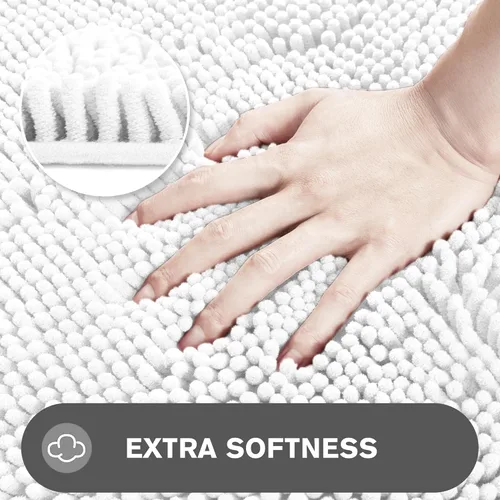 Miniatura 45 de Alfombra de baño pequeña de 12 x 18 pulgadas, lavable y absorbente, antideslizante, alfombra de baño de felpilla gruesa y suave para baño, ducha