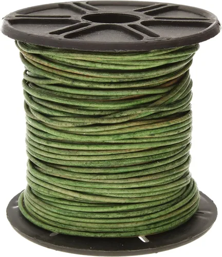 Miniatura 9 de The Beadsmith Cordón de cuero – Negro – Bobina de 0.039 in – 5 yardas/14.8 ft – Tanga de cuero indio ideal para trenzar, cuentas, collares, cordones