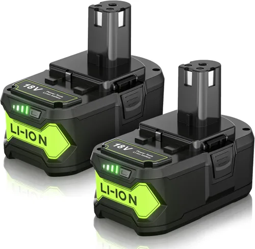 Paquete de 2 baterías P108 de 18 V compatibles con Ryobi 18V ONE+ batería P102 P103 P104 P105 P107 P109 P122 PBP005 PBP004 PBP003 PBP002 RB18 RB18